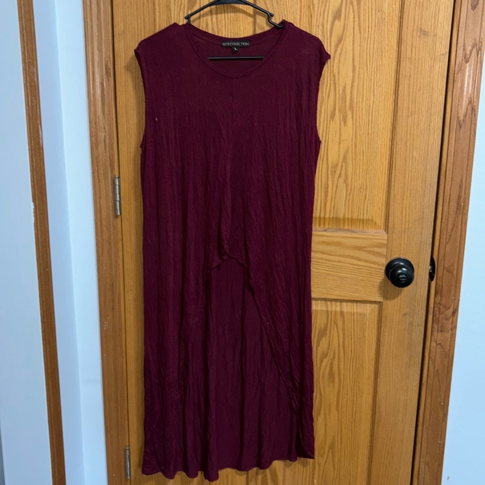 High Low shirt, Elite Collection, maroon shirt